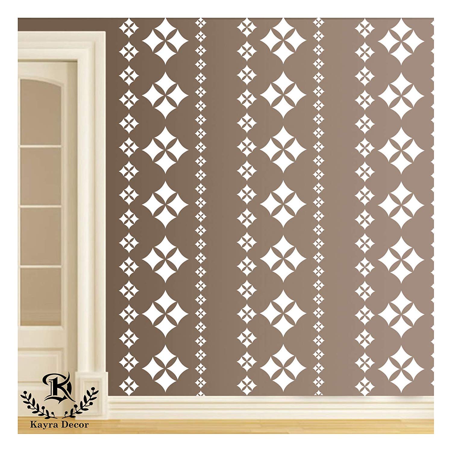 Kayra Decor Stencil for Wall Painting - Modern Design Pack of 1, 16 inch x 24 inch (KHS226) (B079NKGW83) Amazon Price History, Amazon Price Tracker