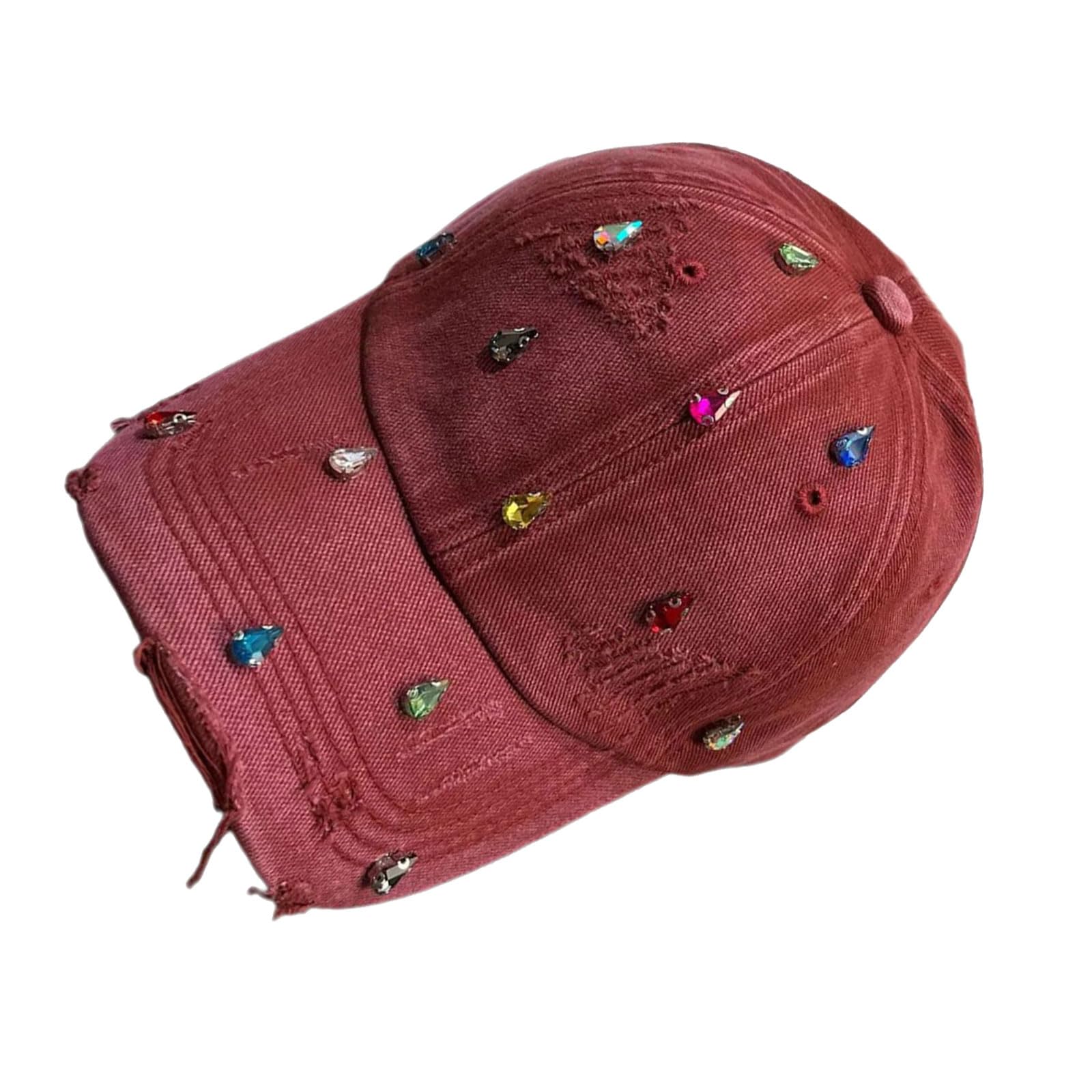Chapeau de baseball à strass tendance casquette mode femme paillettes