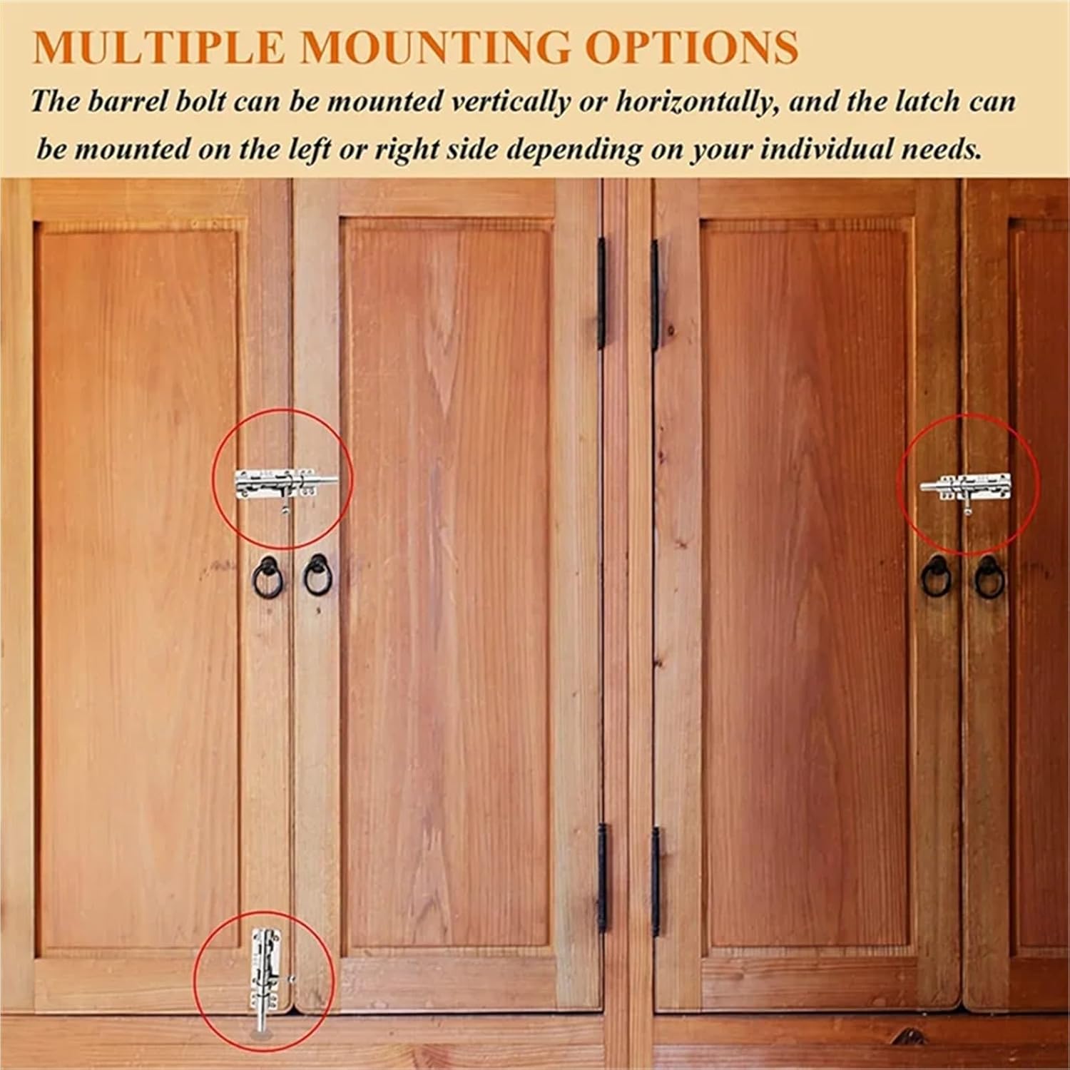 Slide Latch Lock 2Pcs 6INCH Slide Bolt Gate Latch Barrel Bolt Latch Heavy Duty Door Security Lock Thickened Door Latches Hardware for Barn Etc