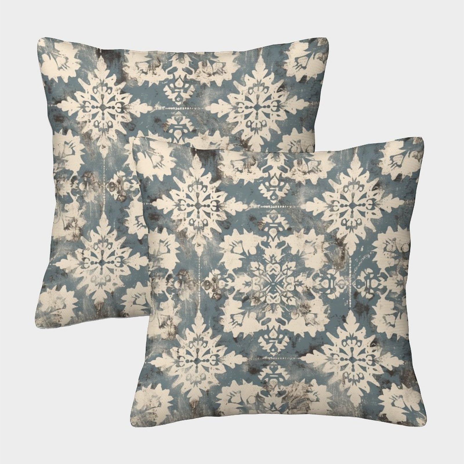 kaiyun 2 Pack Boho Seamless Pattern, Vintage Luxury Digital Printed Soft 3D Themed Square Cushion Cover 50x50cm