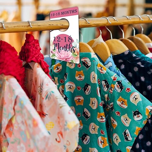 Miniatura 3 de Divisores de percha - Divisores de tamaño de armario para bebé, divisores de edad de ropa de bebé, organizador de armario para bebé para