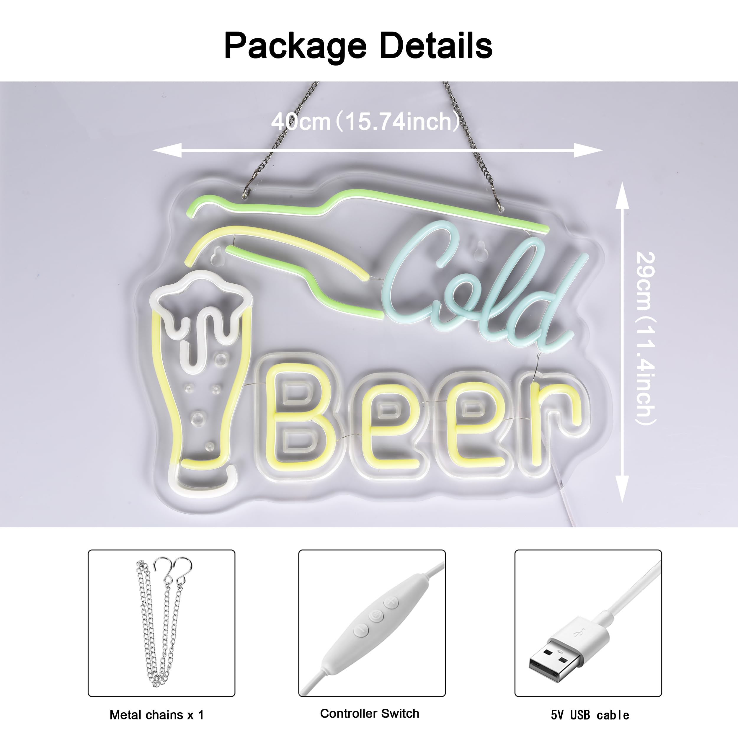 Amazon | JJOMOBUTY ビールネオンサイン 多階段調光可 LED COLD BEER 