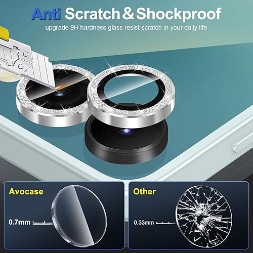 Vista 1111 de para Samsung Galaxy Z Flip 7 Protector de Lente de Cámara, Cubierta de Lente de Vidrio Templado con Anillo de Metal Individual, [Fuerte Adhesión] 1