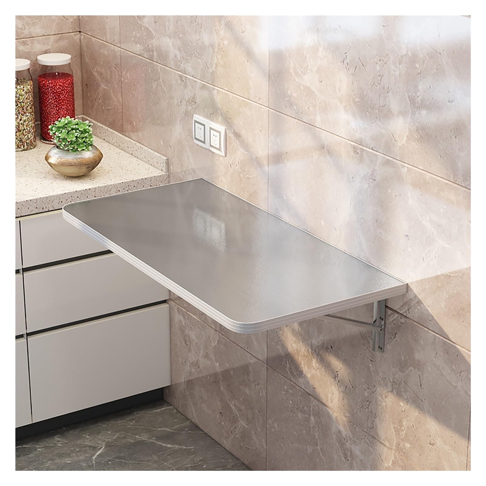 Table pliante murale à abattant pour créer un coin repas compact
