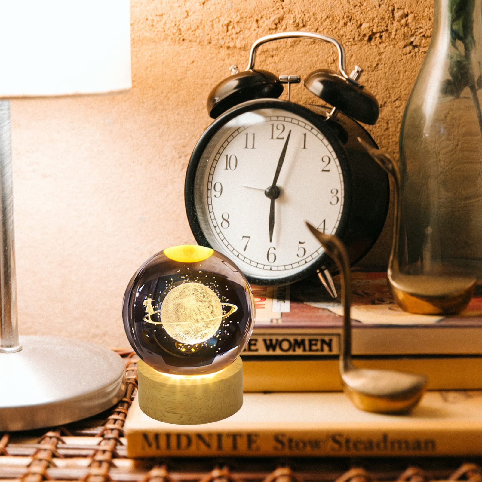 Alipis Socle Lampe LED en Bois Artisanal, Support Rond 10x2cm pour Lampe de Bureau, pour Veilleuse et Ambiance Douce