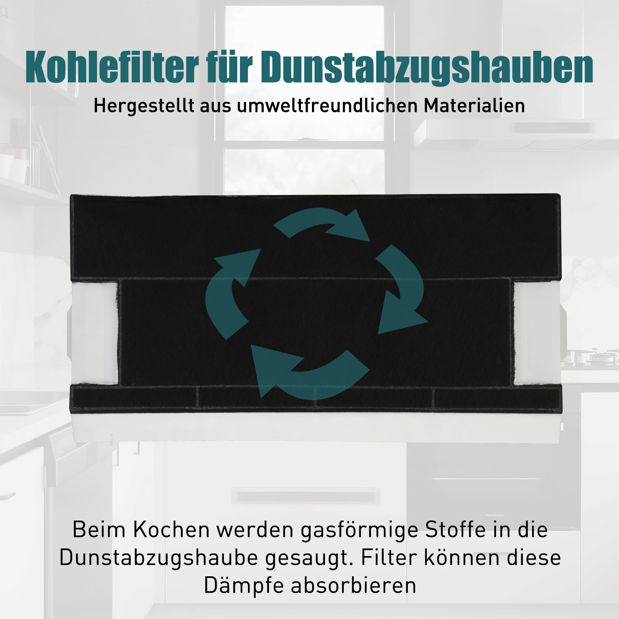 Lot de 2 filtres à charbon actif pour Bosch DHZ4506 DHZ4505/ 00434229/434229 Siemens LZ45501 LZ45500 Neff Z5144X1 Z5144X5 Constructa CZ5144X5 Balay 004342222 9/3BT. 769X Filtre de rechange pour hotte