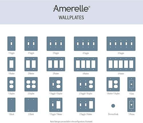 Miniatura 3 de Amerelle 149RRRW Chelsea - Placa de pared, 3 basculantes, acero, blanco, paquete de 1