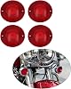 Motorcycle Turn Signal Light Covers 3 1/4inch Flat Lens Fit for Harley Touring Road Glide Road King Electra Glide Street Glide 1986-2023 (Red)