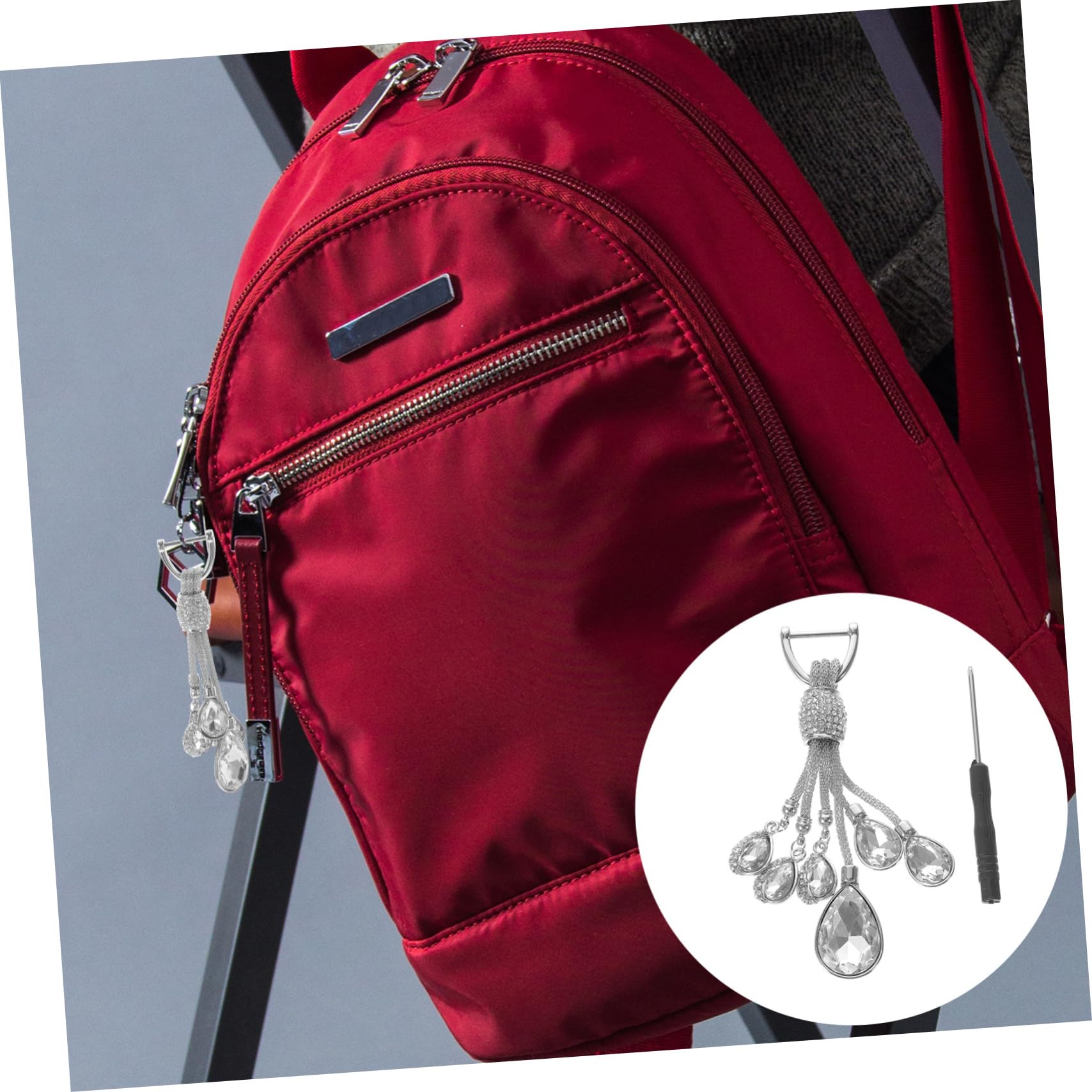 Gatuida 4piezas Llavero De Cristales Brillantes Para Mujeres Adorno Colgante De Rhinestones Para Claves De Automóvil y Equipaje Diseño Creativo y Duradero Para Amigas y Familiares