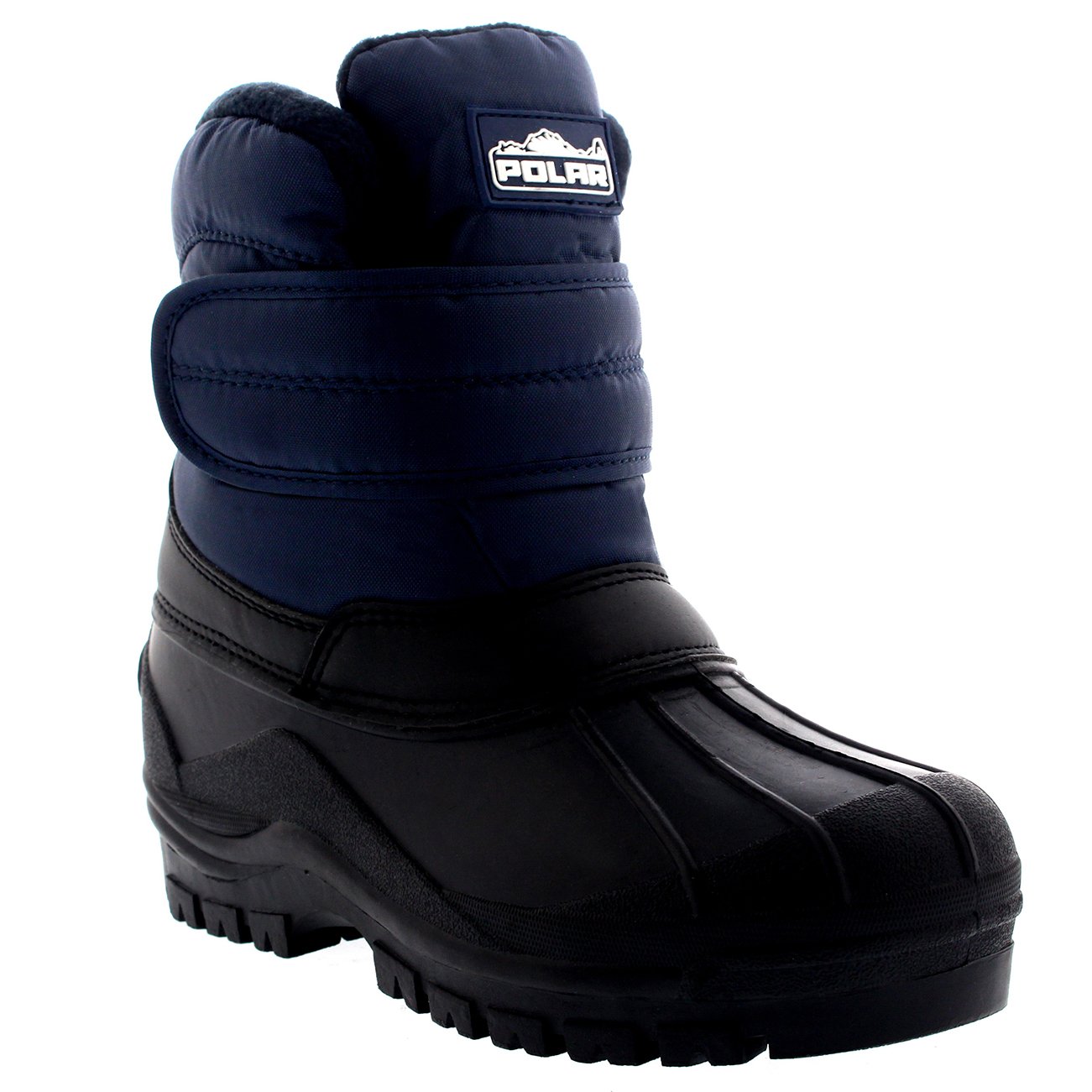 POLAR Unisex Kids Single Strap Thermal Winter Snow Hiking Outdoor Nylon Boots - Navy - UK6/EU39 - YC0462