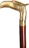 Ajuny Handmade Wooden Walking Stick for Men Women & Seniors with Detachable Decorative Brass Handle Lightweight & Durable Cane Elegant Mobility Aid & Unique Gift