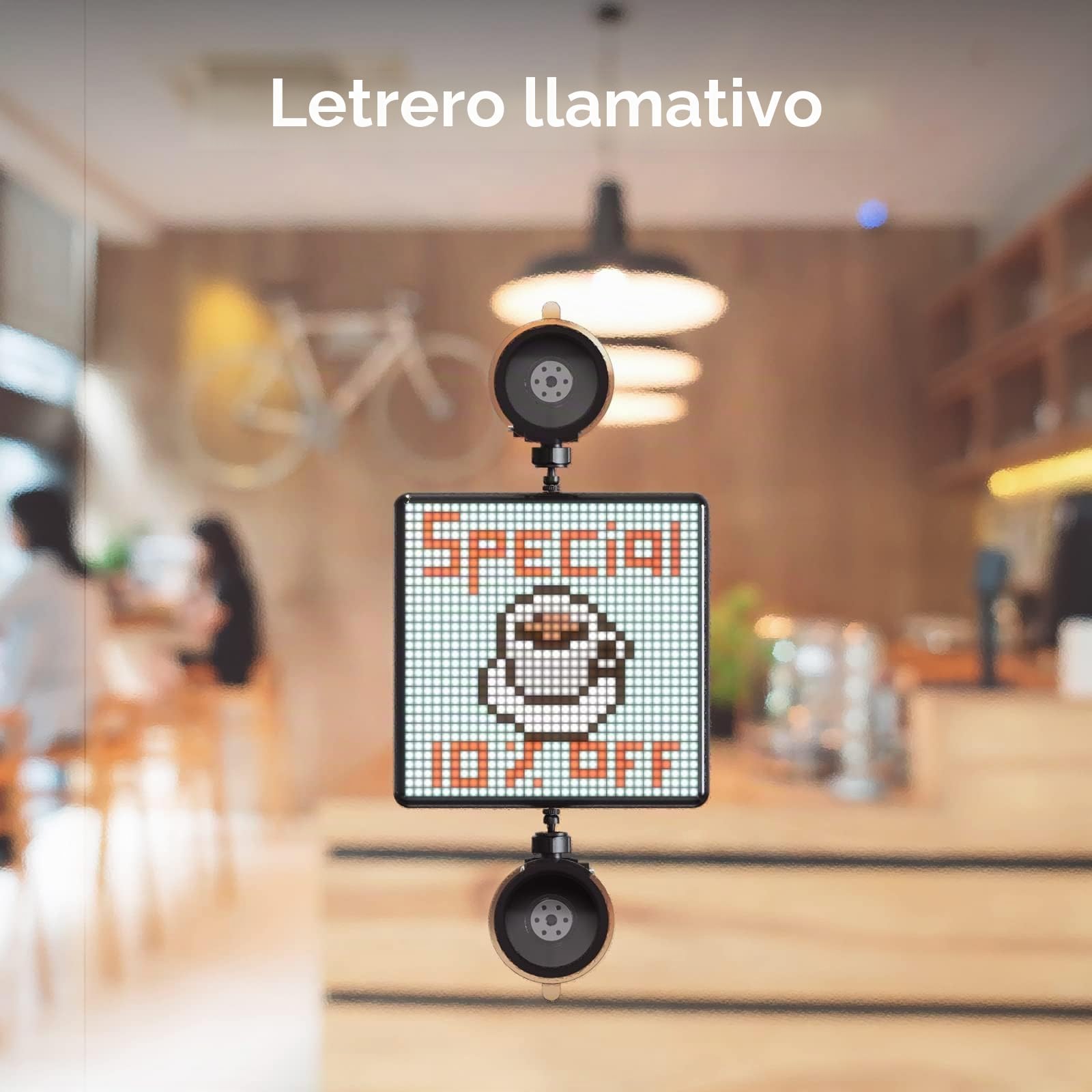 Divoom Pixoo-MAX Pixel Display, App Pantalla de Control de teléfono Celular con Pantalla LED programable de 32 x 32 para decoración del hogar, Publicidad de Negocios