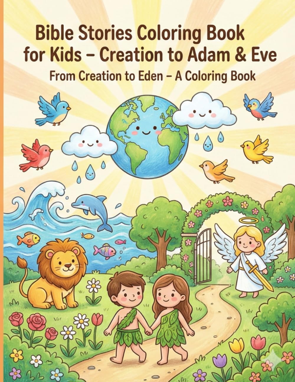Bible Stories Coloring Book for Kids – Creation to Adam & Eve: From Creation to Eden – A Coloring Book