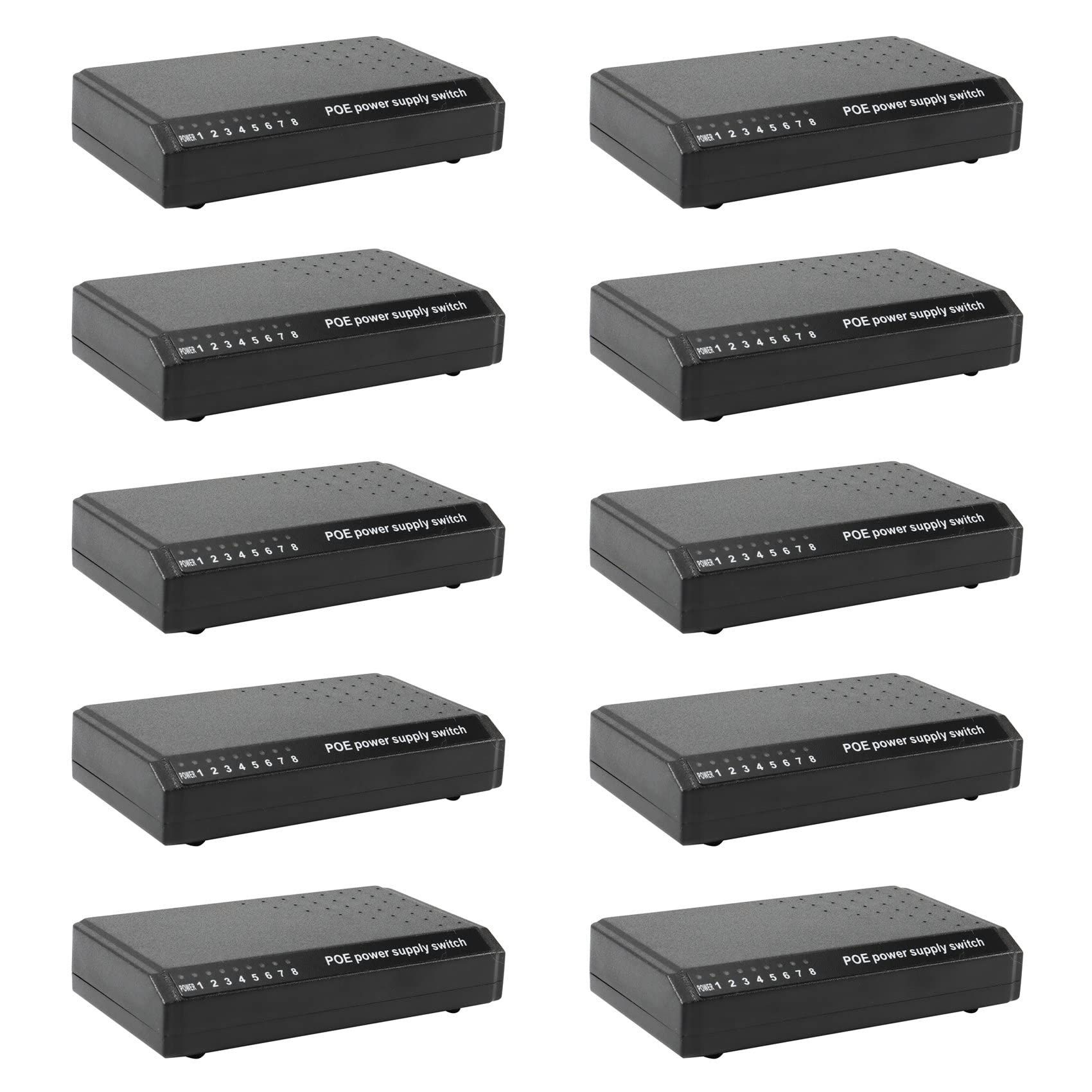 10X 8 Porte 6 + 2 Poe Switch Injector Power al RJ45 Ethernet Adattatore di Alimentazione Famiglia di Rete 10 / 100M per Telecamere