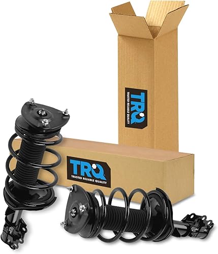 Miniatura 1 de TRQ Conjunto de amortiguador delantero y muelles helicoidales para lado del conductor y del pasajero compatible con Hyundai Accent Kia Rio Rio5 06-11