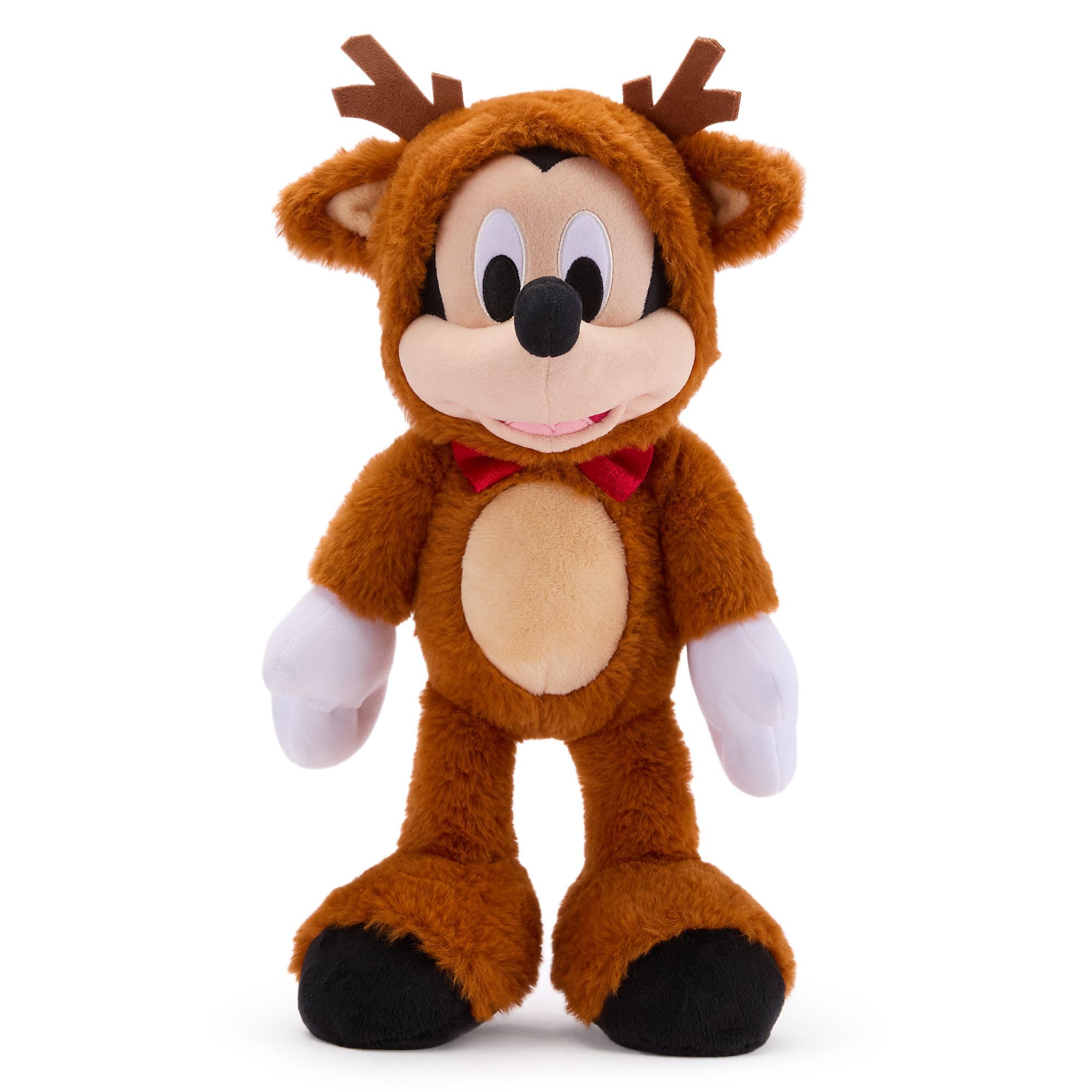 Disney Store Official Peluche Medio di Topolino in Versione Renna, con Costume Natalizio, Perfetto Come Decorazione Natalizia, Come Regalo o per Collezionisti, 34 cm