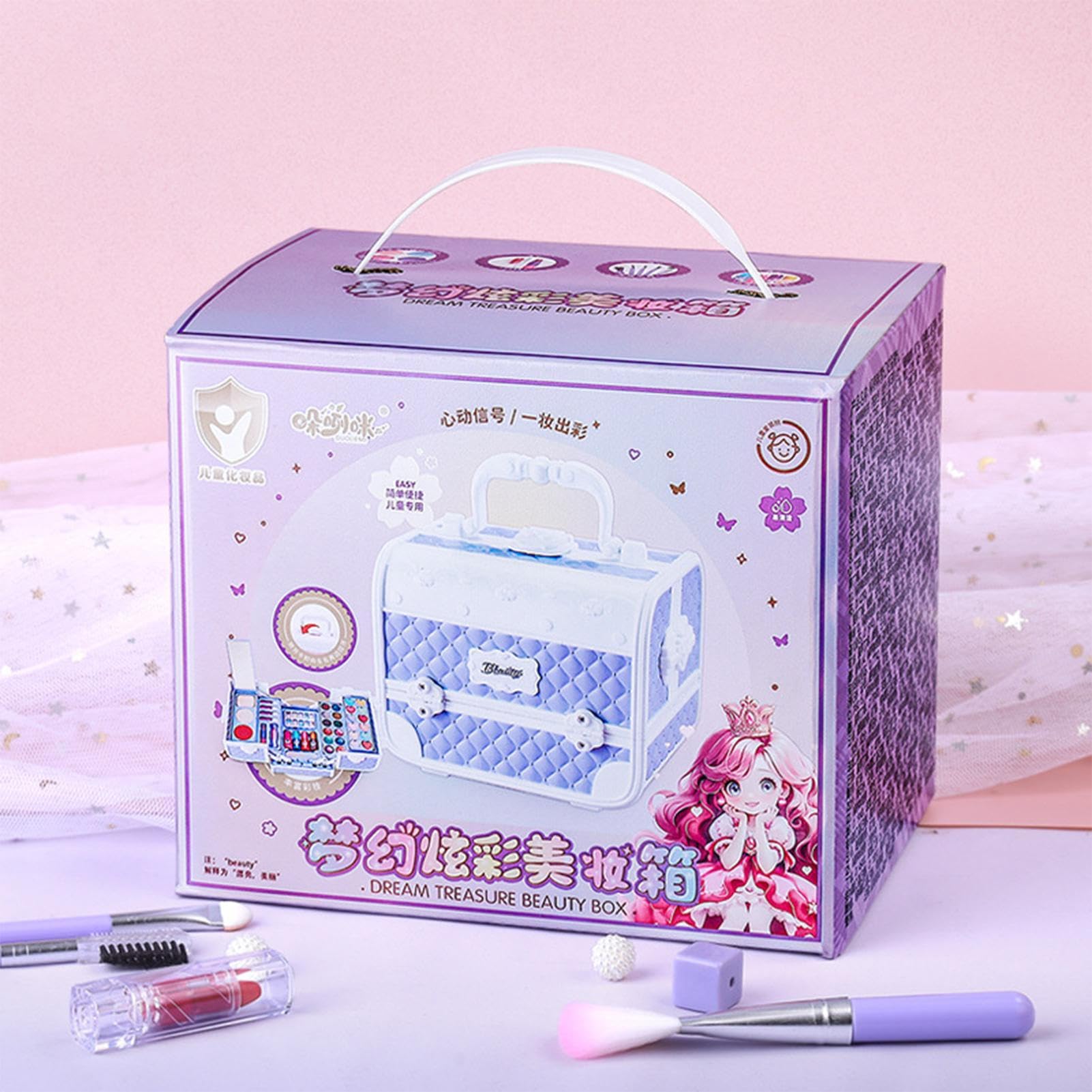 Giocattolo per trucco lavabile per bambini, gioca davvero a 43 pezzi