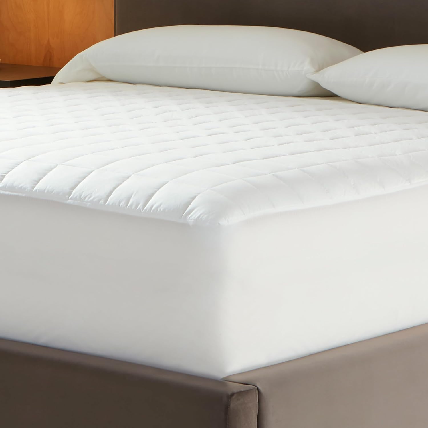 Saatva Signature Twin XL Mattress Pad, 4" Box-Quilt Design | Waterproof Mattress Pad, Oeko-TEX® Standard 100 Certified Cotton, Deep Pocket Fits Mattresses up to 17"