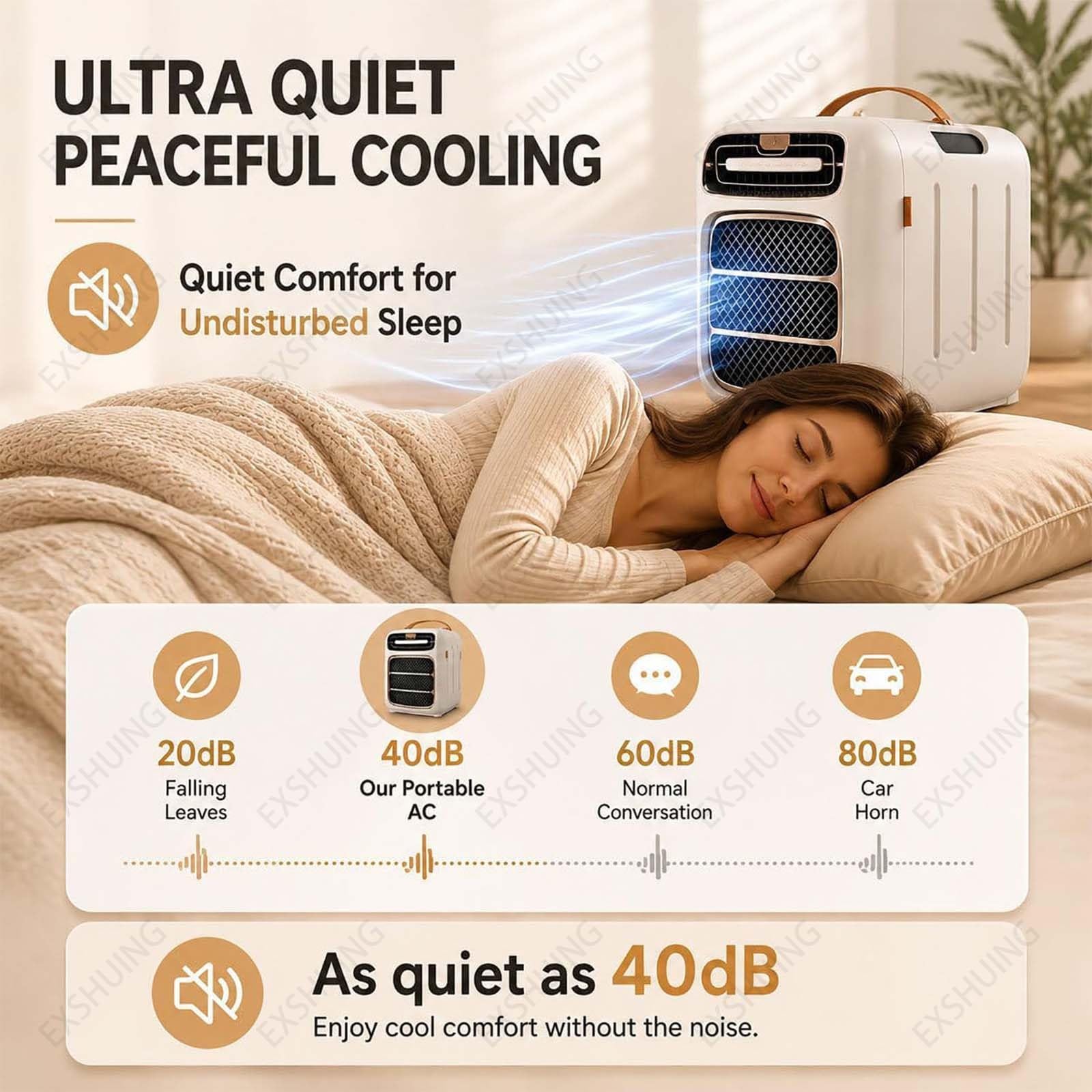 Condizionatore Portatile Da 5000 Btu Con Funzioni Di Raffreddamento E Deumidificazione, 3 Velocità Della Ventola, Controllo Touch E Telecomando, Raffreddamento A Basso Consumo