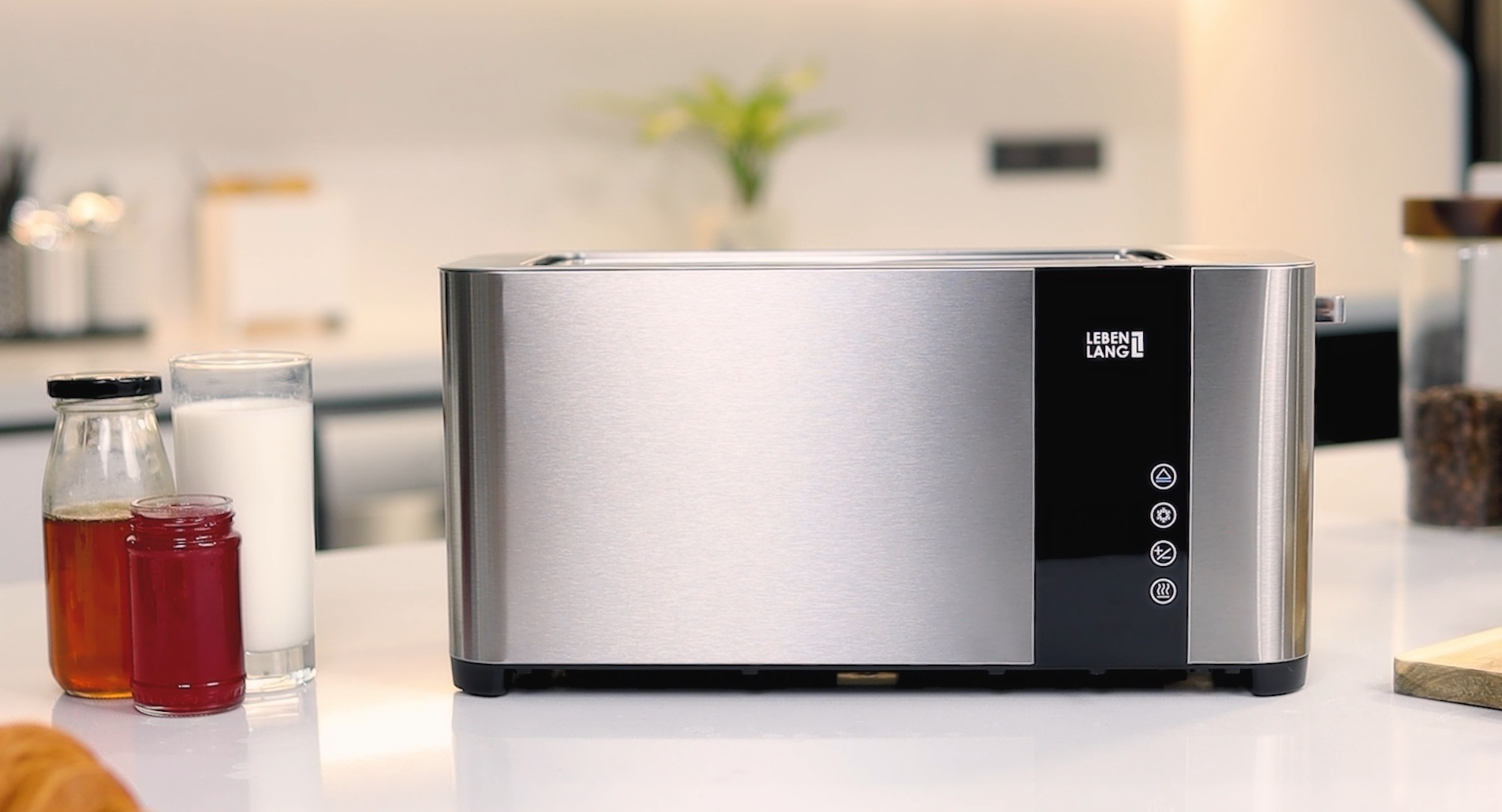 Tostapane 2 Fette LEBENLANG Con Pinze - Display Touchscreen E 7 Livelli Tostatura - Foto 3