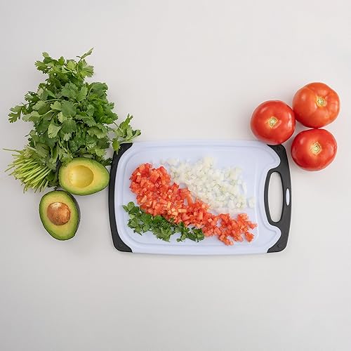 Miniatura 9 de Tablas de cortar para cocina, juego de tablas de cortar de plástico de tamaño pequeño a grande, tabla de cortar con soporte para tabla de cortar,