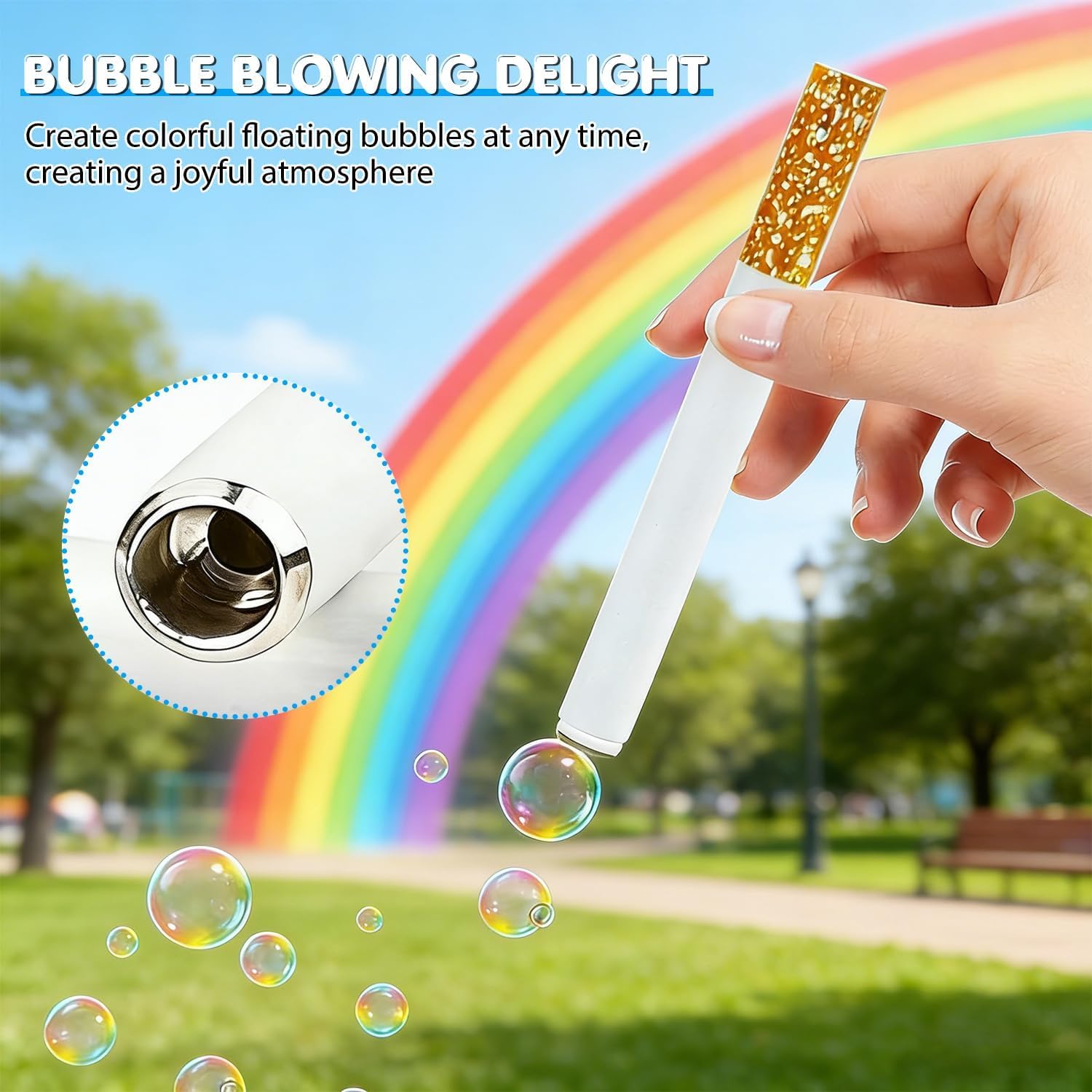 Seifenblasen Zigaretten 2er Set, Bubble Puff Zigaretten zum Blowing Bubbles, Zigaretten Seifenblasen als Spaßartikel für Party, Festival und Geschenk - 4