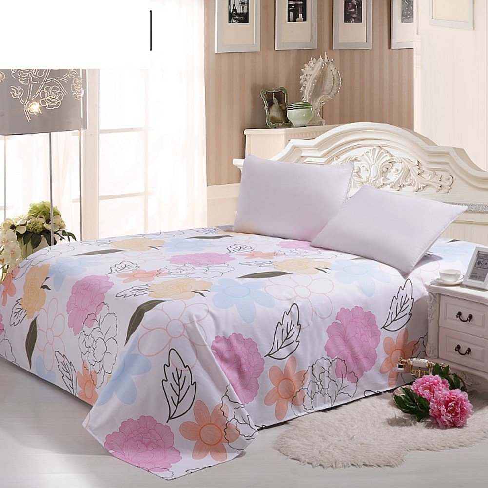 Drap en coton Vichy épais et résistant pour lit double 200x230