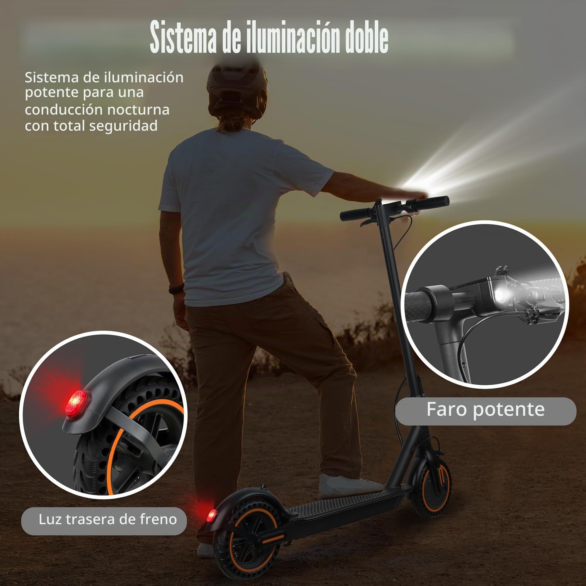 Patinete eléctrico Adulto, Velocidad 25 km/h, autonomía 30 km, neumáticos llenos de 8,5 Pulgadas, Patinete eléctrico Plegable con Motor de 250 W, Doble frenado y Control vía App y Pantalla LED