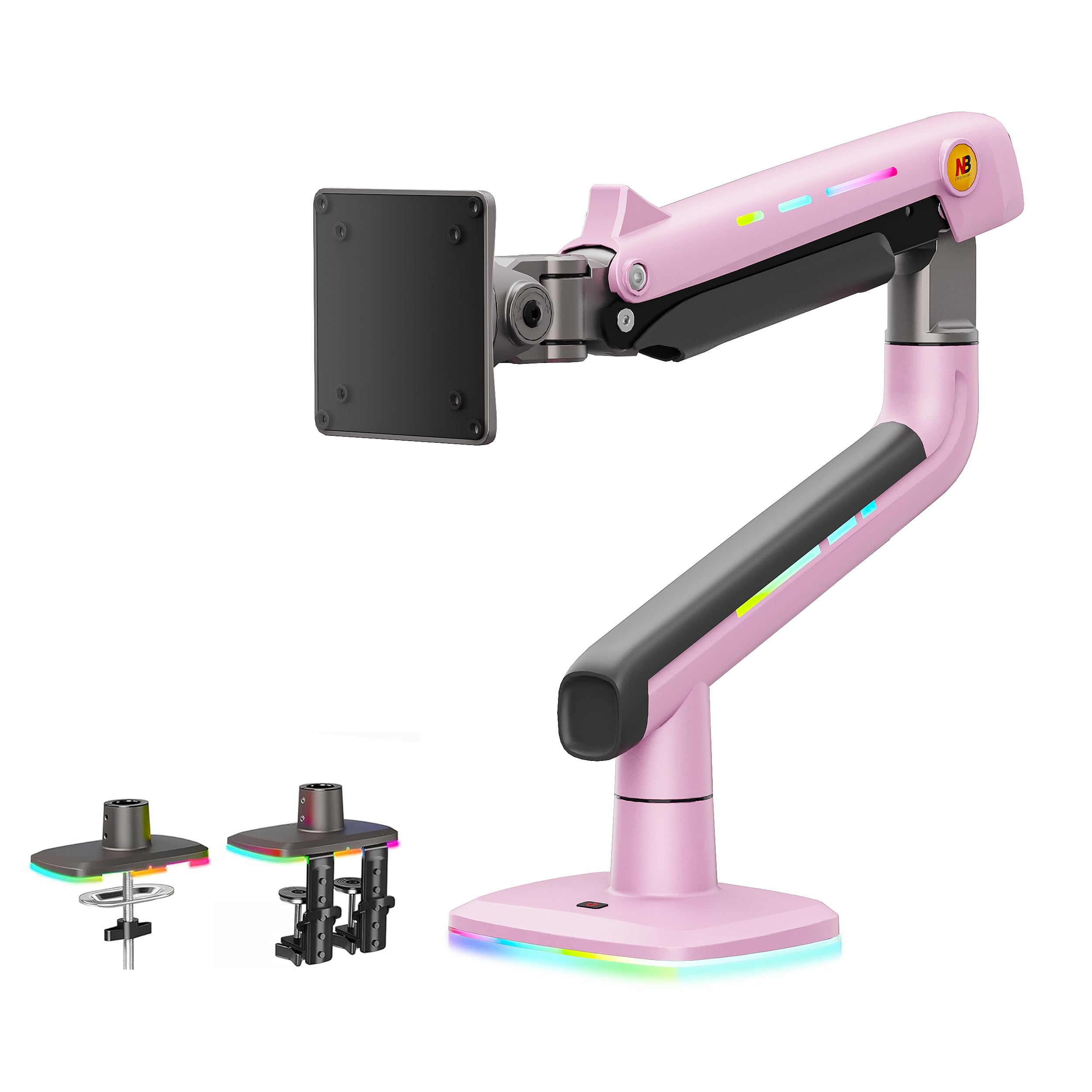 Amazon.co.jp: NB ERGONOMIC 【RGBライト付き】大型モニターアーム 大