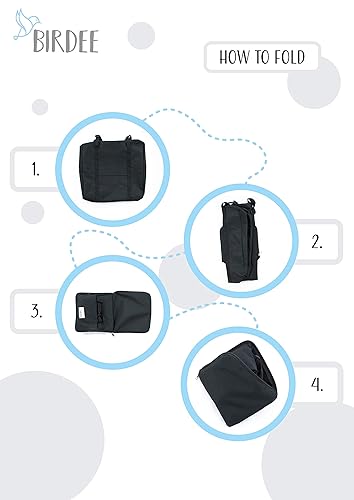 Miniatura 7 de Birdee Bolsa de viaje duradera con asiento elevador sin respaldo para control de puerta de avión y portador para viajes, se adapta a GB Pockit y la