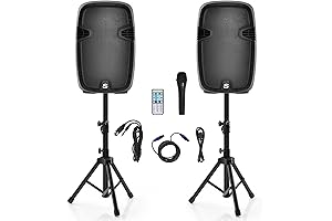 GOFLAME 2000W Dual Speaker Portable PA System
