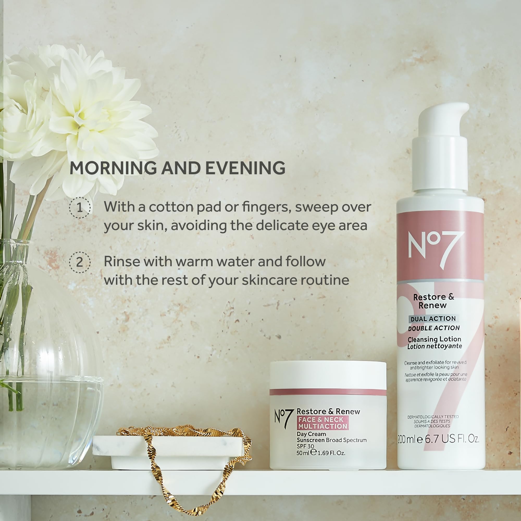 No7 Restore & Renew Cleansing Lotion - Age-Defying Makeup Remover -4 No7 Restore & Renew Cleansing Lotion - Age-Defying Makeup Remover -4