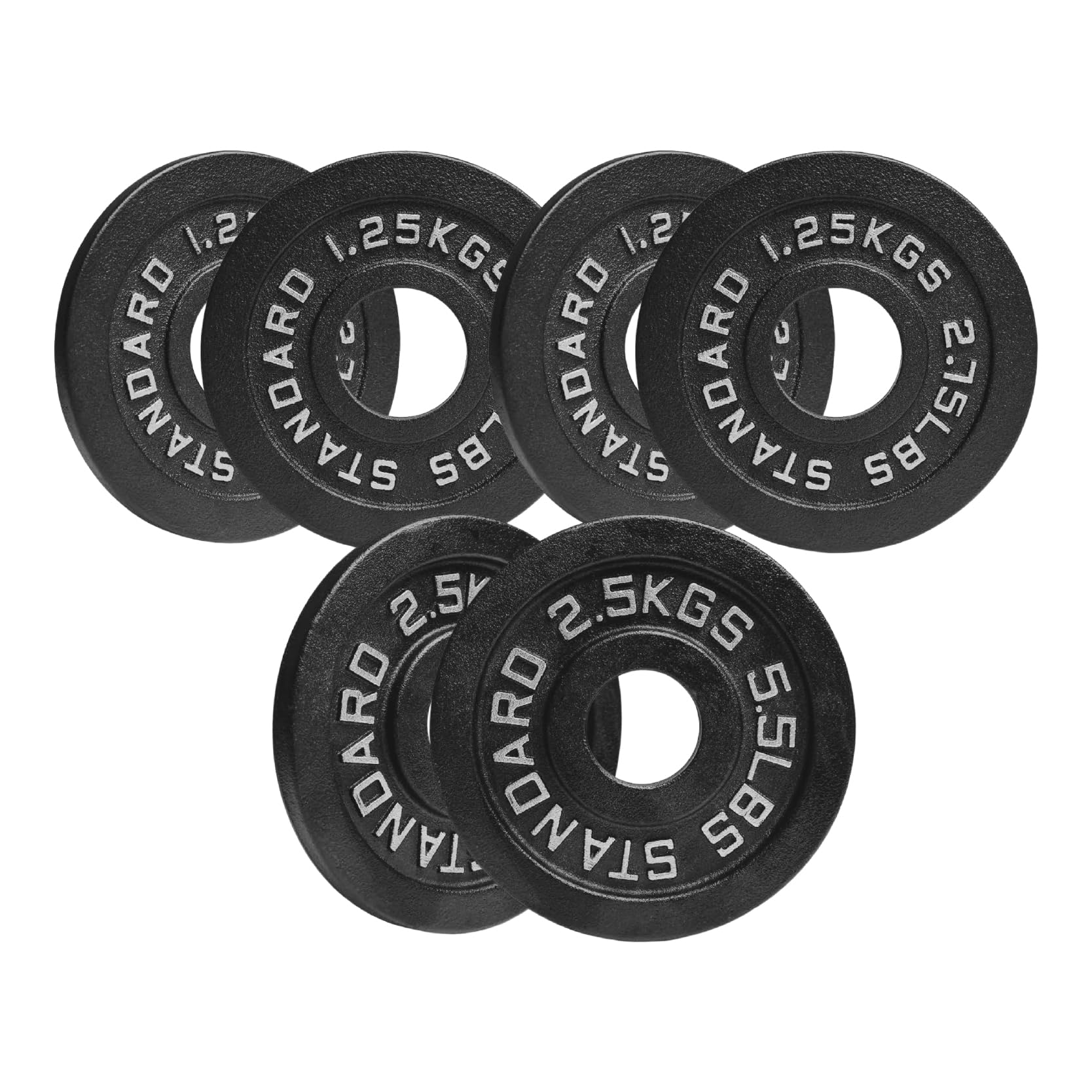 Cast Iron Weight Plates Sets & Pairs (1.25kg–25kg) for Home Gym Strength Training, Weight Lifting & Muscle Building for Men & Women (Without Barbell, 10kg Pair)