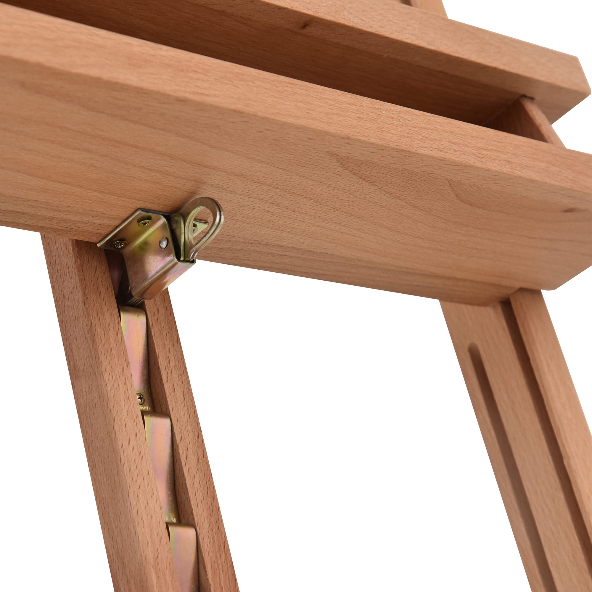 Vinsetto Chevalet en bois hauteur réglable 171-230cm Chevalet Peinture pliable avec rangement inclinaison réglable 80° max. adapté pour l'art et mariage pour enfants et adultes bois naturel