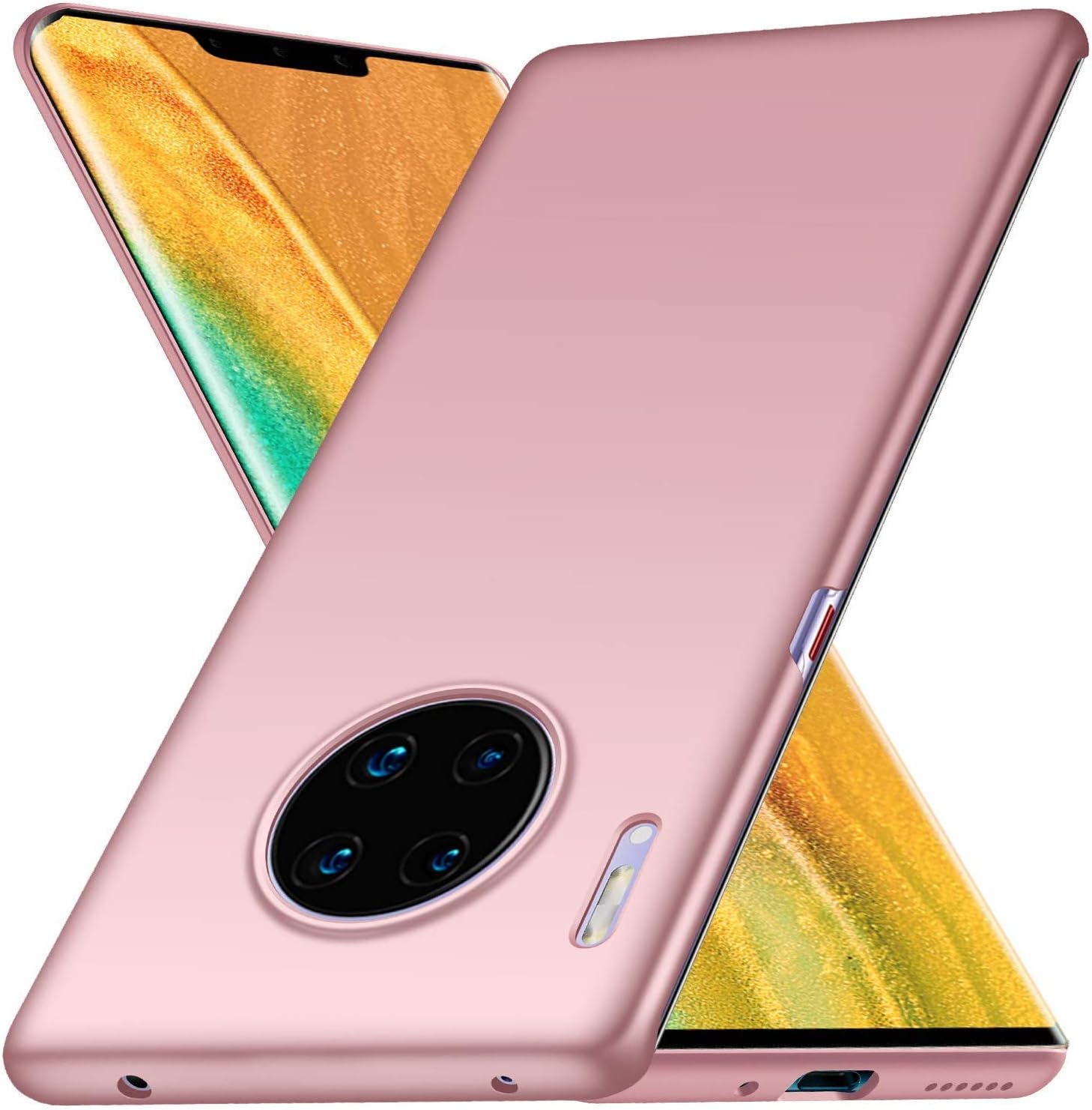 TenYll Case for Huawei Mate 30 Pro, [Ultra slim] and Hard PC protective Phone Case for Huawei Mate 30 Pro Cover -Rose gold