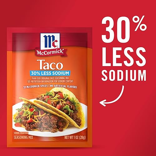 Miniatura 11 de McCormick, Mezcla de condimentos para tacos con 30% menos de sodio, 1 onza