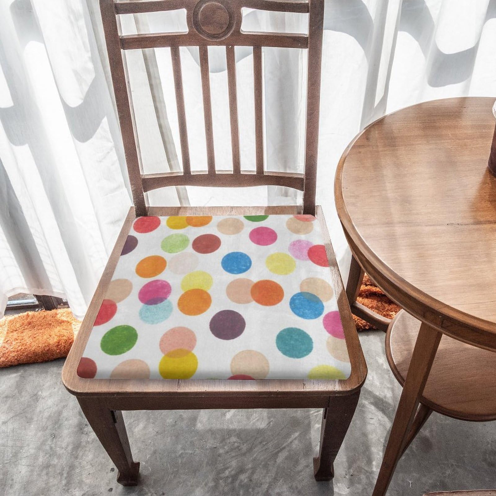 Amazon.co.jp: 座布団 クッション カラフル ドット柄 水玉 ざぶとん