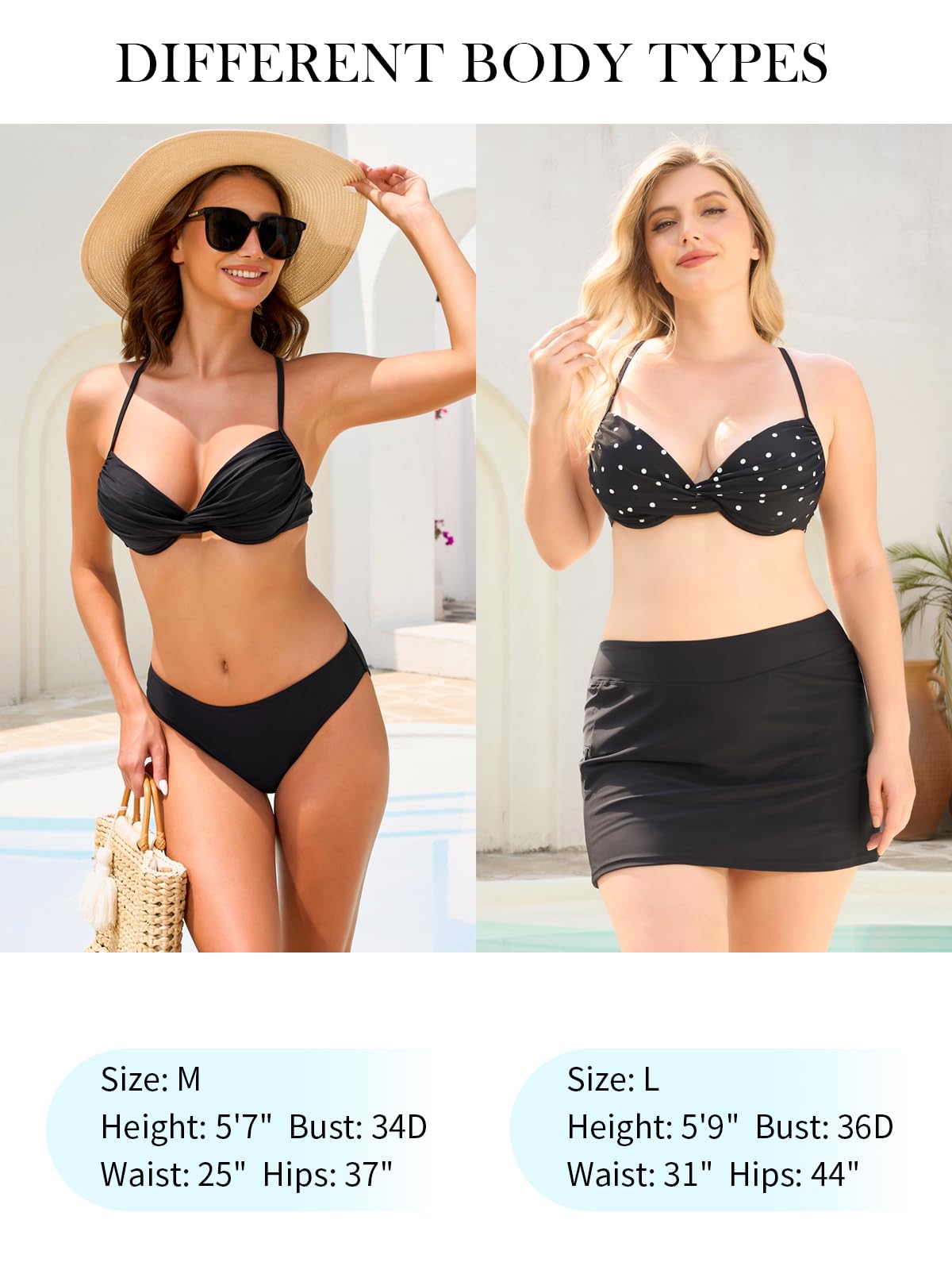 RELLECIGA Top bikini da donna push-up incrociato con ferretto top per donna