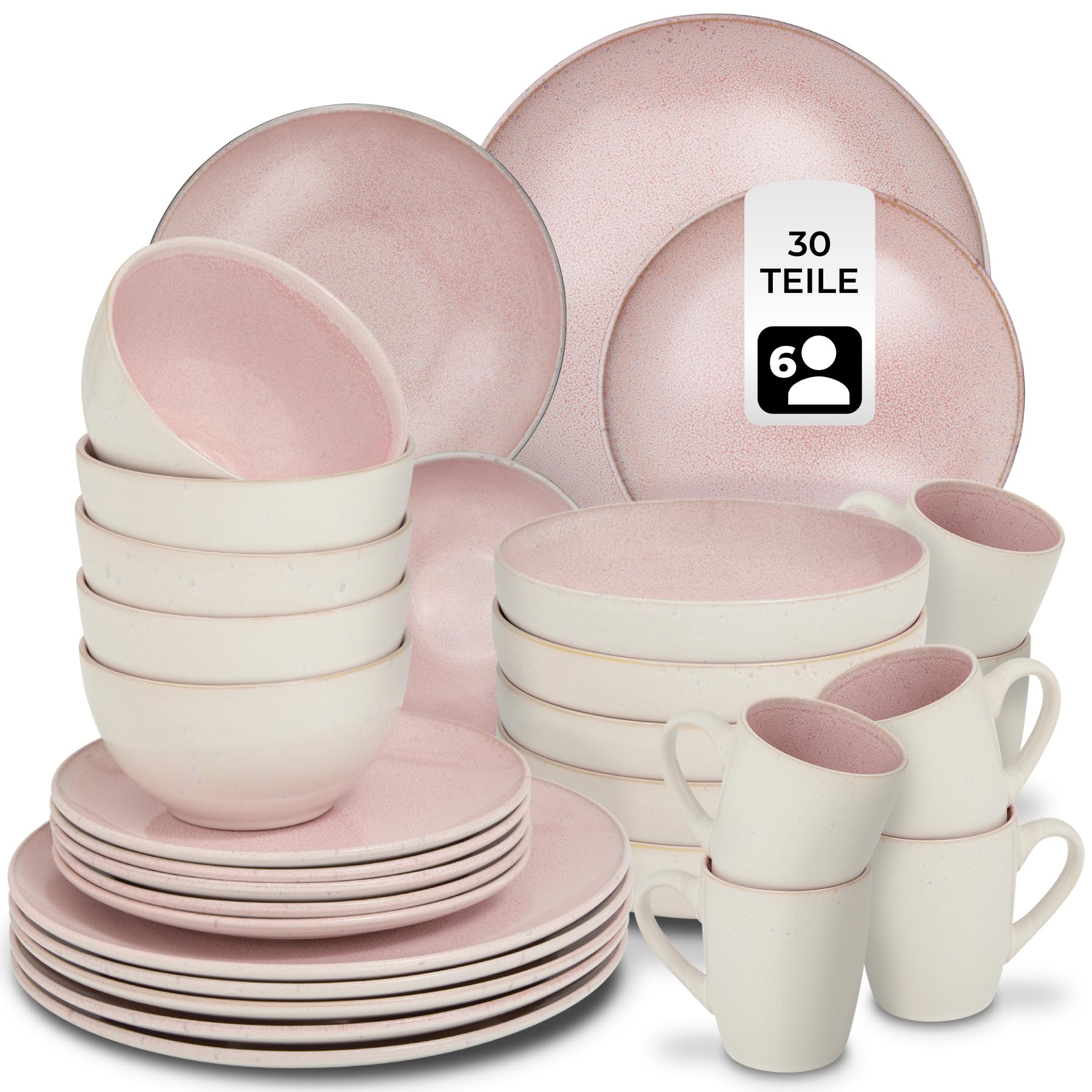 tectake Kombiservice Mare — Kombiservice Mare, Coral Blush