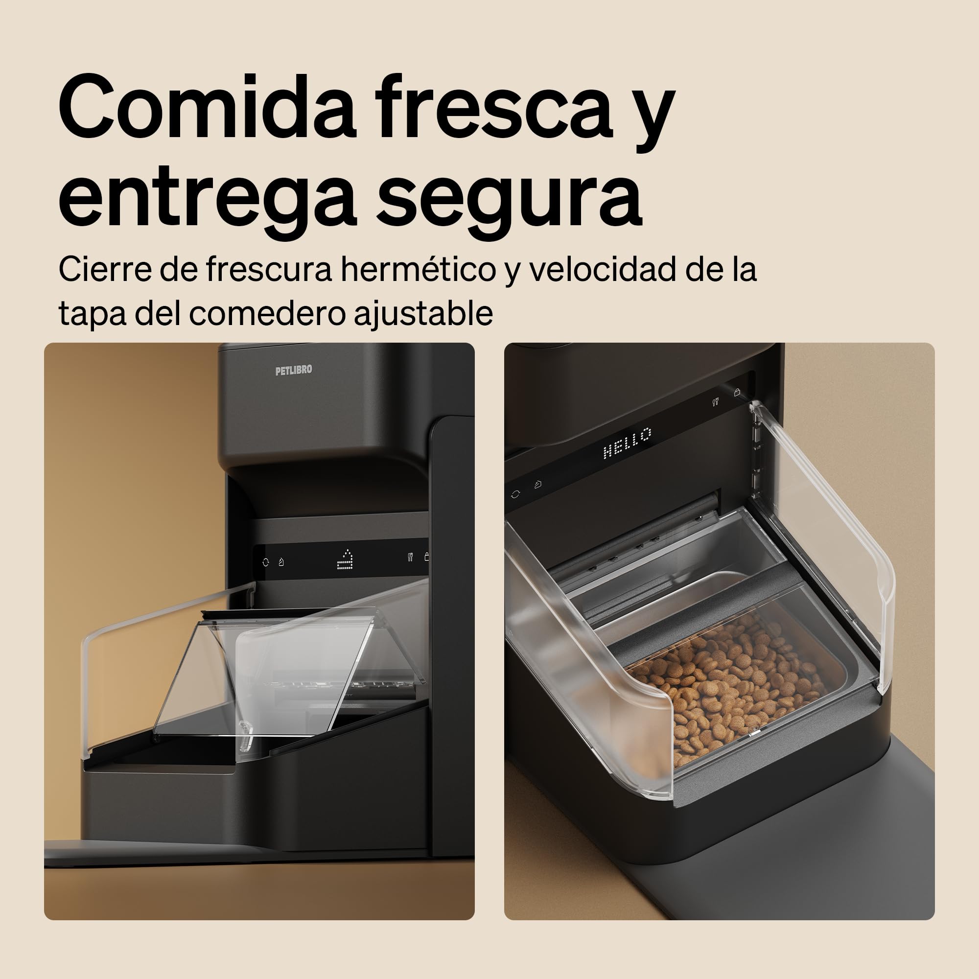 PETLIBRO RFID Comedero Gato Automático Negro con App WiFi 5G y 2.4G, Alimentador Inteligente Antirrobo para Varios Gatos, Control de Dieta y Reconocimiento Individual, PETLIBRO Automatic Cat Feeder