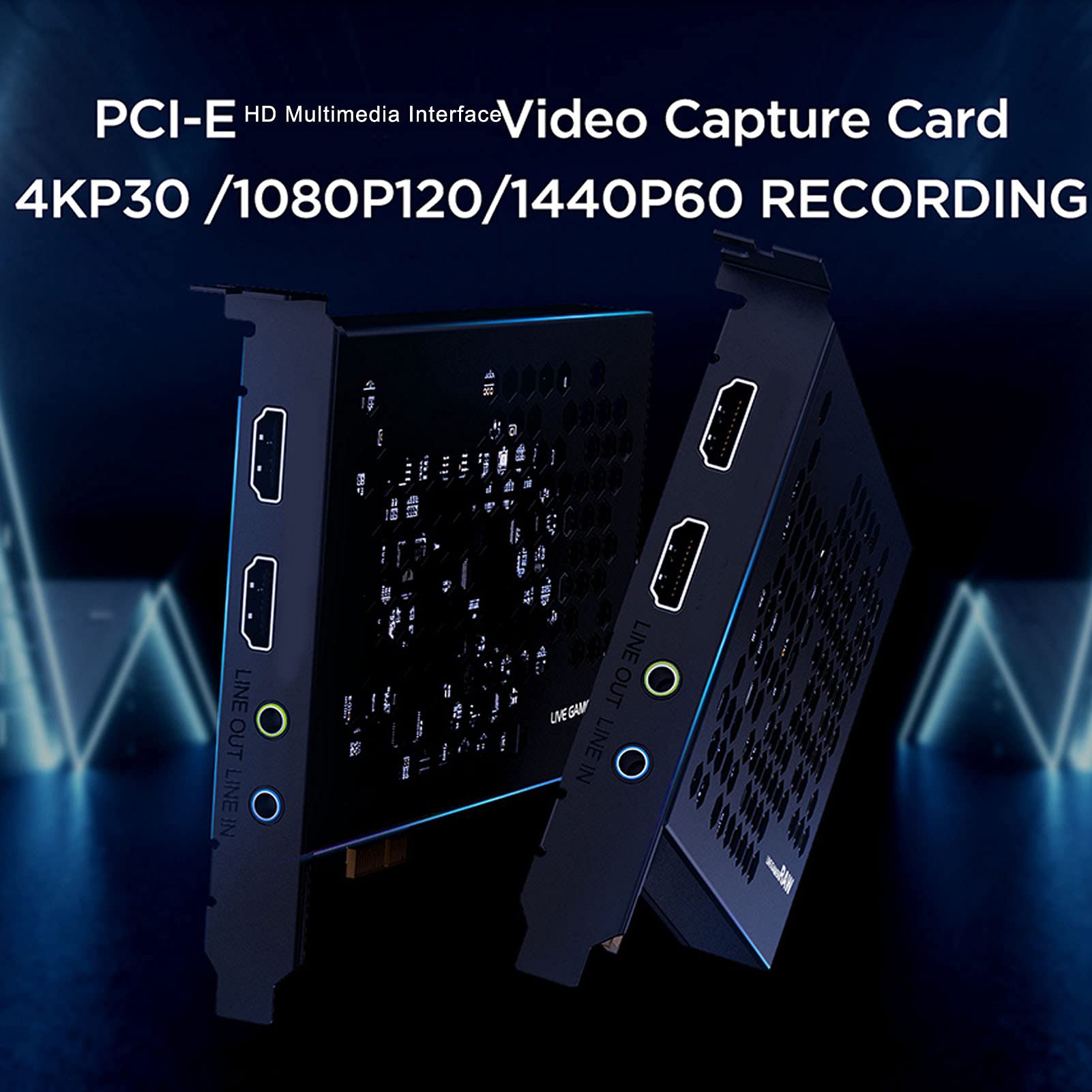 Annadue Tarjeta De Captura De Juegos, Tarjeta De Captura De Video De Interfaz Multimedia, PCIE 4K HD, Interfaz Multimedia HD 1.4, para Video De Conferencia En , Plug and Play