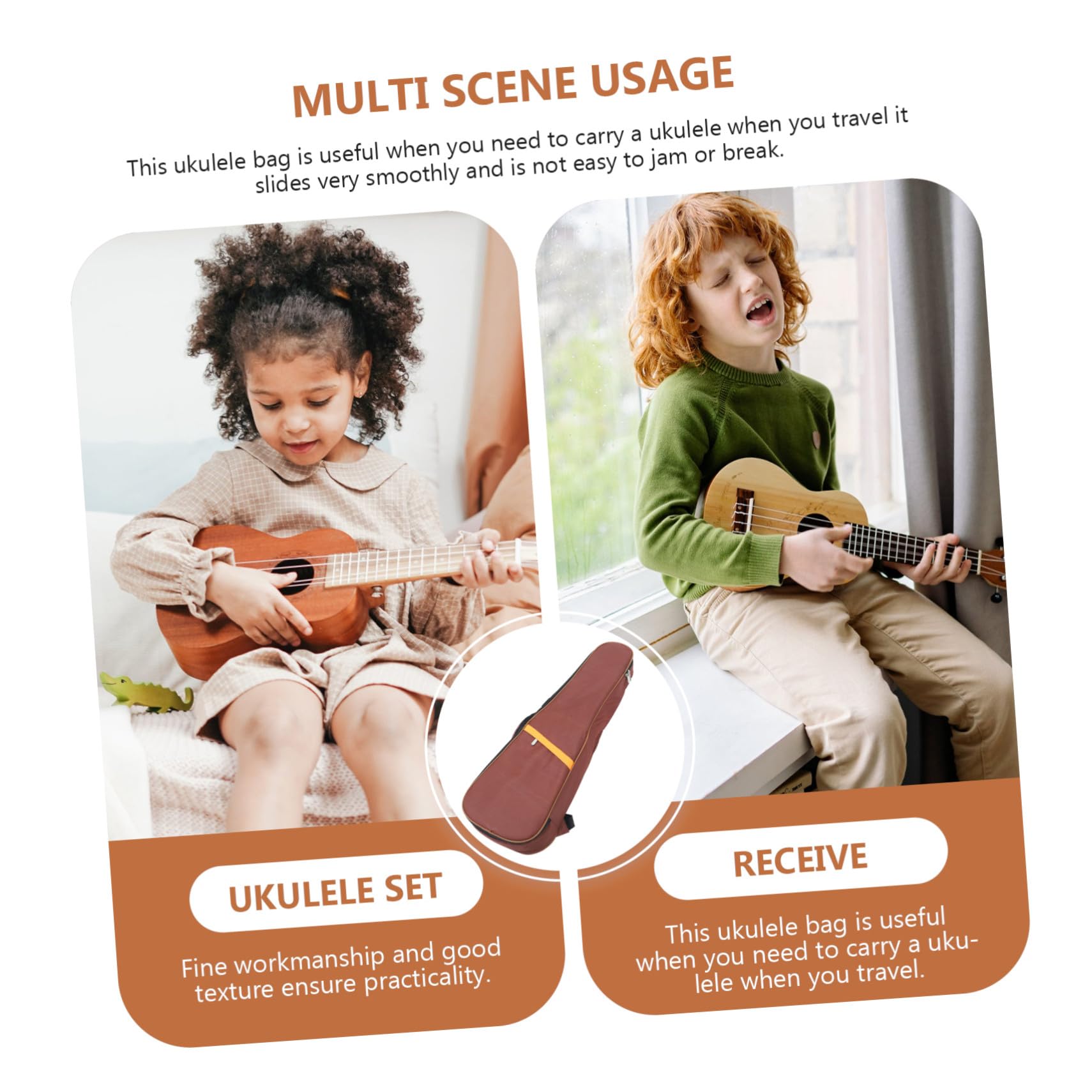 BESTonZON Ukulele Tasche Aus Oxford Tuch Tragbare Ukulele Tasche Mit Verstärktem Design Für Zubehör Und Reisen