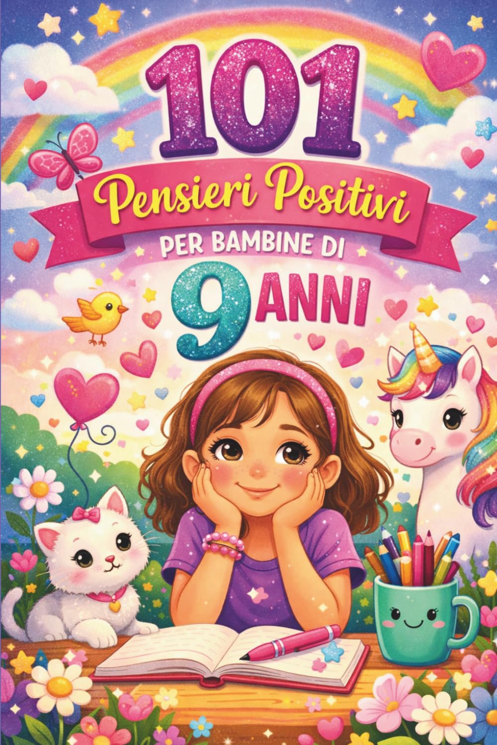 101 pensieri positivi per bambine di 9 anni: Un regalo speciale per una bambina di 9 anni – pieno di pensieri dolci, positivi e incoraggianti