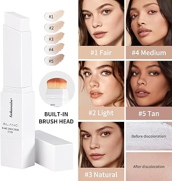 Colour Changing Foundation Stick with Makeup Brush