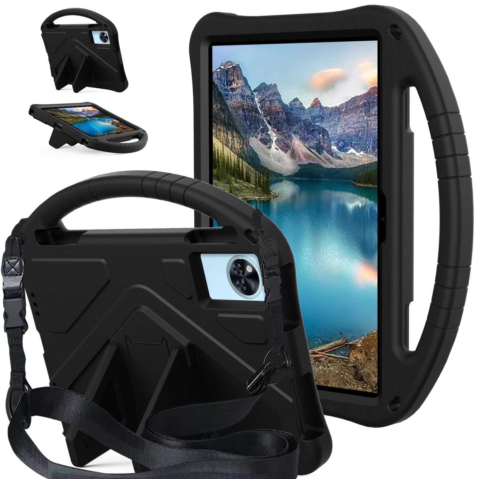 Custodia per bambini compatibile con tablet TECLAST P50/P50S da 11 pollici, resistente, leggera, antiurto, con manico protettivo (nero)