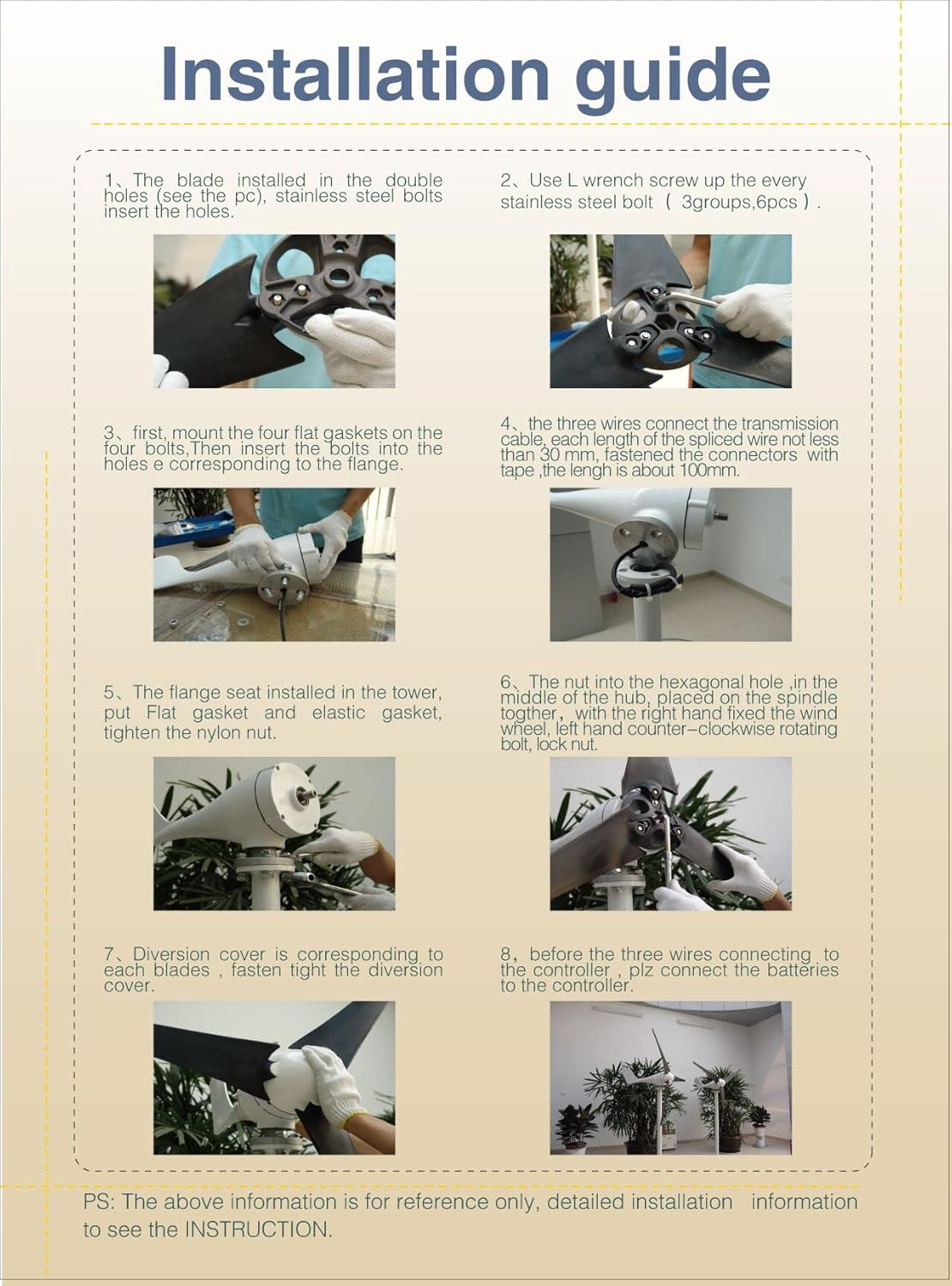 ATO 800W Wind Turbine, 24V, Low Wind Speed Starting Wind Generator for House, Boat And Wind Solar Hybrid Streetlight