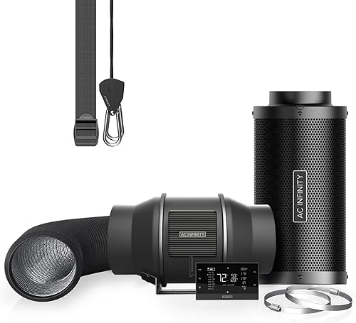 AC Infinity Kit PRO de filtración de aire de 6 pulgadas, controlador AI con control de aplicación WiFi y ajuste automático de nivel, ventilador en