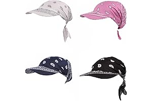 Womens Assorted Paisley Print Bandana Head Scarf Hat Summer Folding Anti-UV Golf...