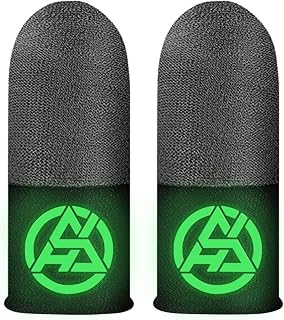 Generisch Juego de 2 guantes de pulgar para hombre, funda para mando de juego móvil, funda para dedos para pantalla táctil