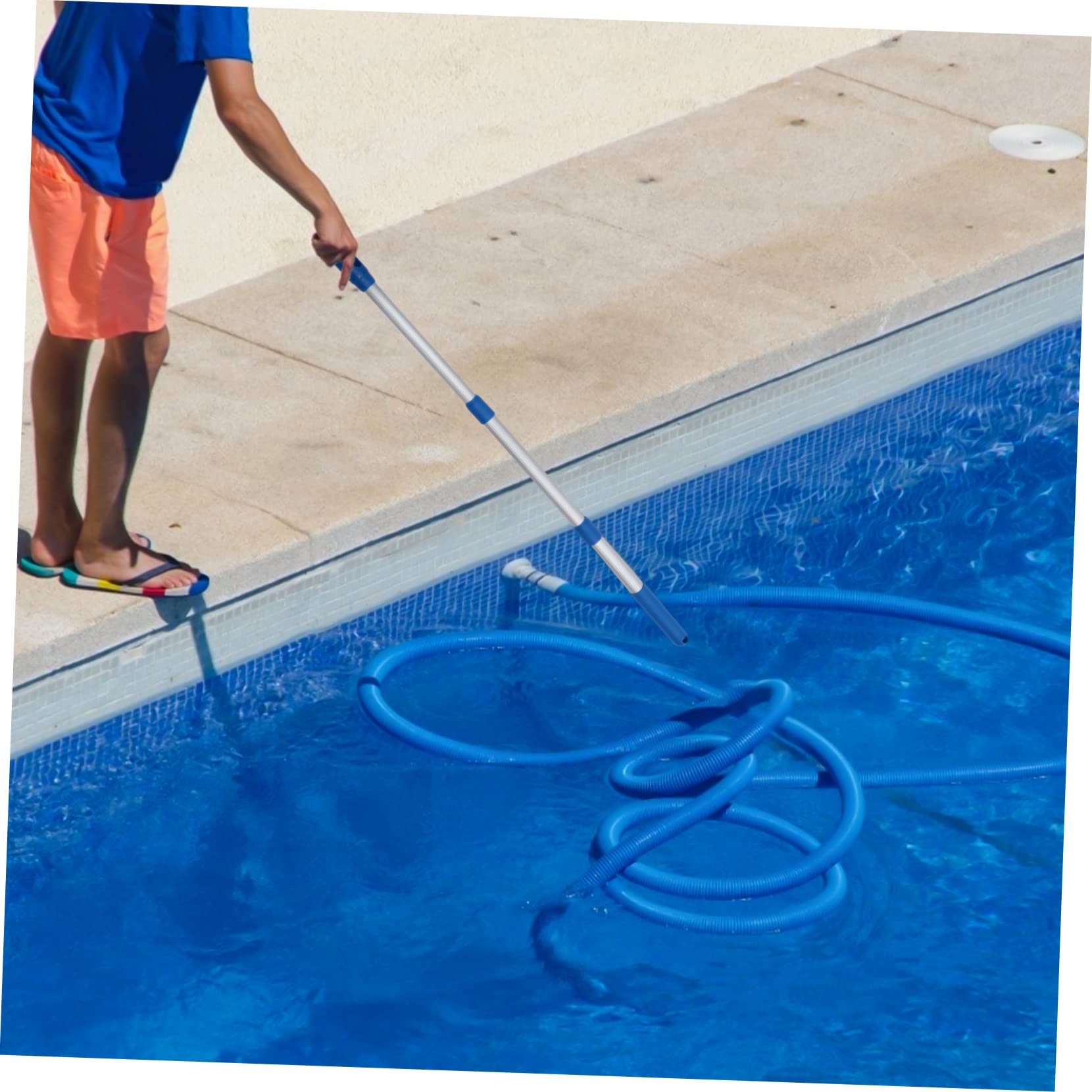 HANABASS 2piezas Varilla Telescópica para Limpieza De Piscinas Accesorio De Salvamento Ligero y Antideslizante para Rastrillar Plantas Acuáticas y Escombros